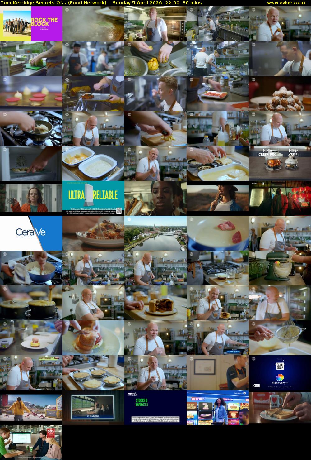 Tom Kerridge Secrets Of... (Food Network) Sunday 5 April 2026 22:00 - 22:30