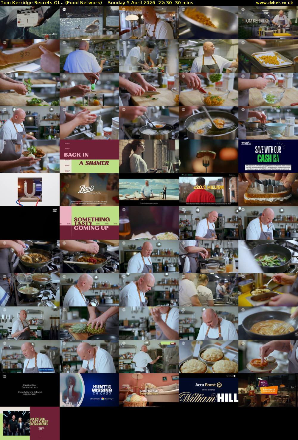 Tom Kerridge Secrets Of... (Food Network) Sunday 5 April 2026 22:30 - 23:00