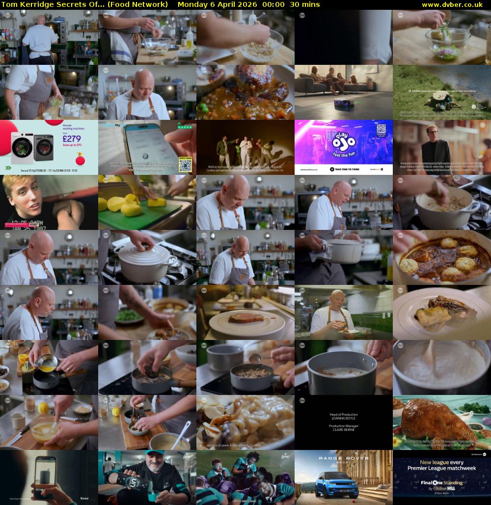 Tom Kerridge Secrets Of... (Food Network) Monday 6 April 2026 00:00 - 00:30