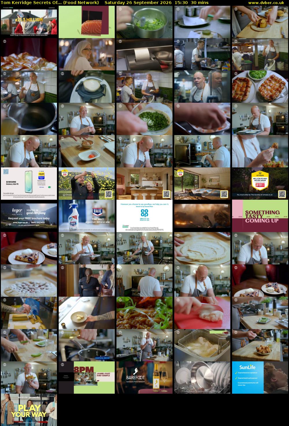 Tom Kerridge Secrets Of... (Food Network) Saturday 26 September 2026 15:30 - 16:00