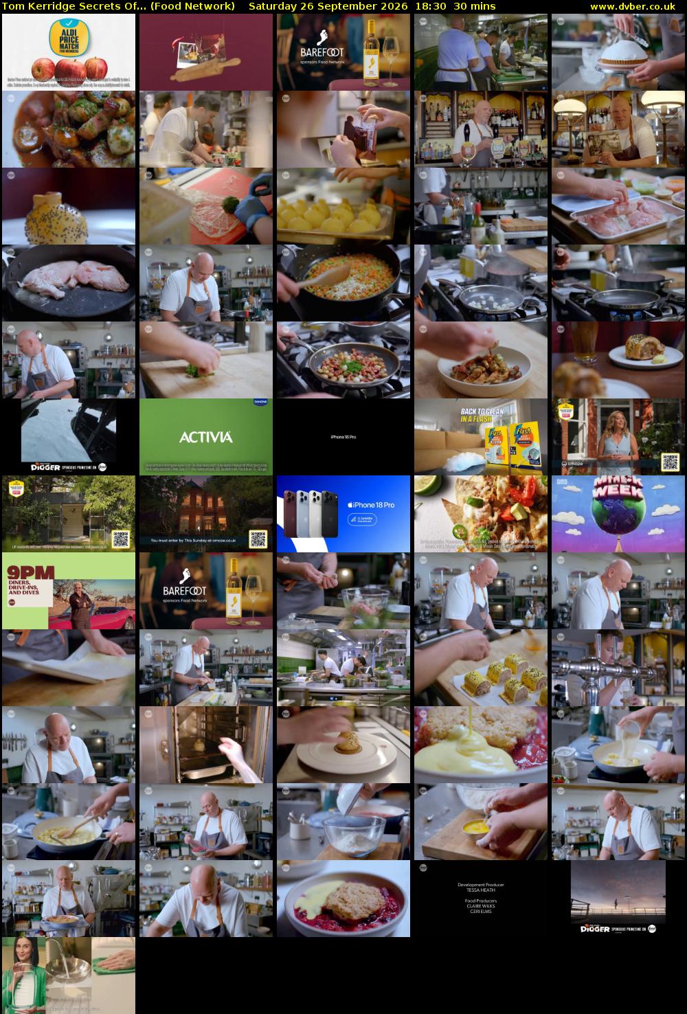 Tom Kerridge Secrets Of... (Food Network) Saturday 26 September 2026 18:30 - 19:00