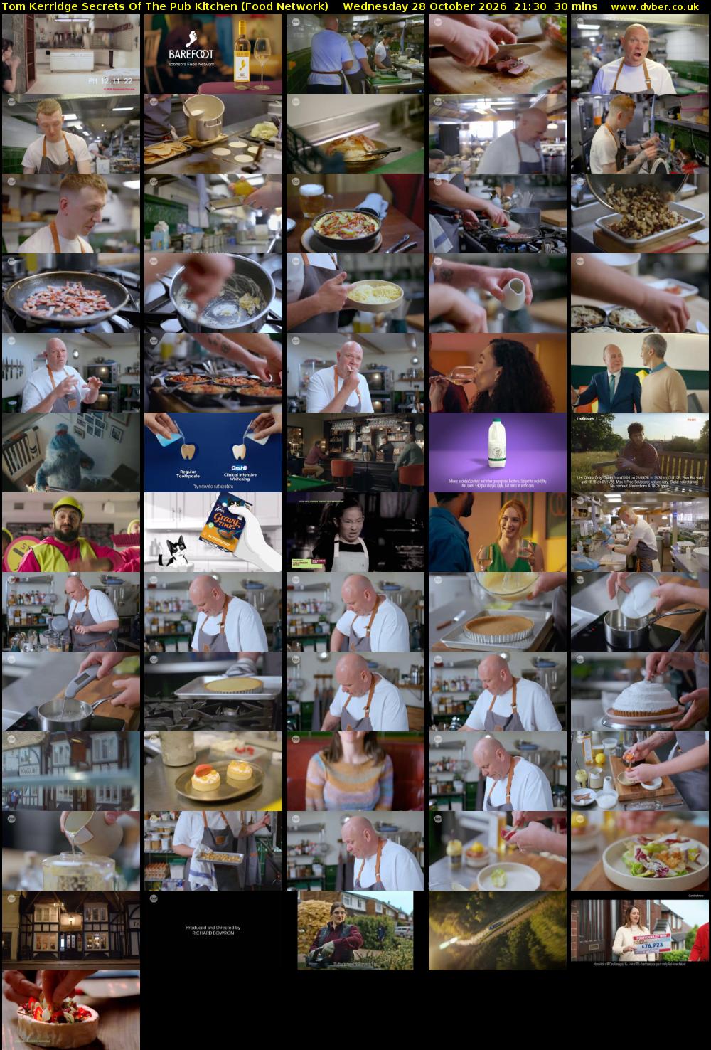 Tom Kerridge Secrets Of The Pub Kitchen (Food Network) Wednesday 28 October 2026 21:30 - 22:00