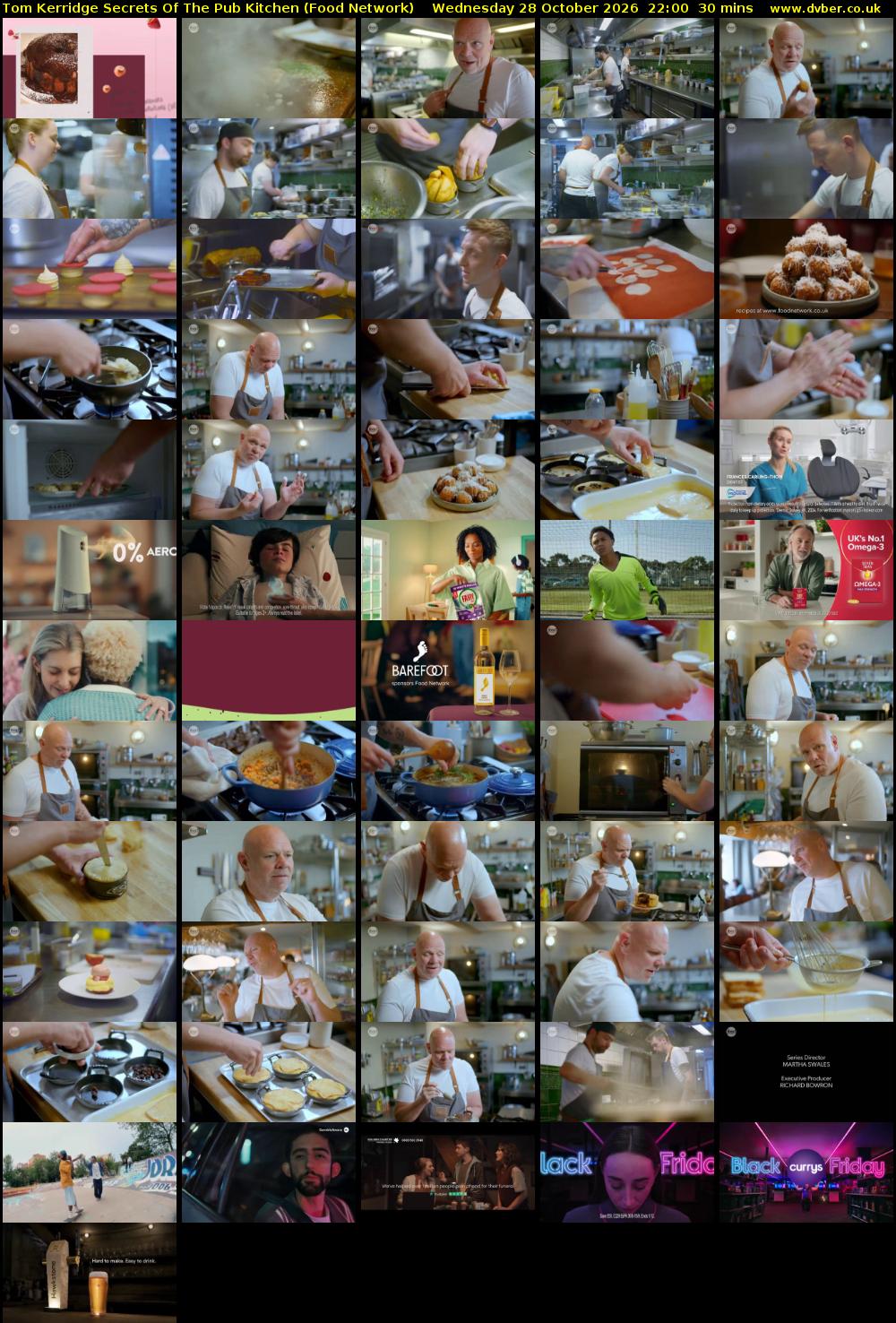 Tom Kerridge Secrets Of The Pub Kitchen (Food Network) Wednesday 28 October 2026 22:00 - 22:30