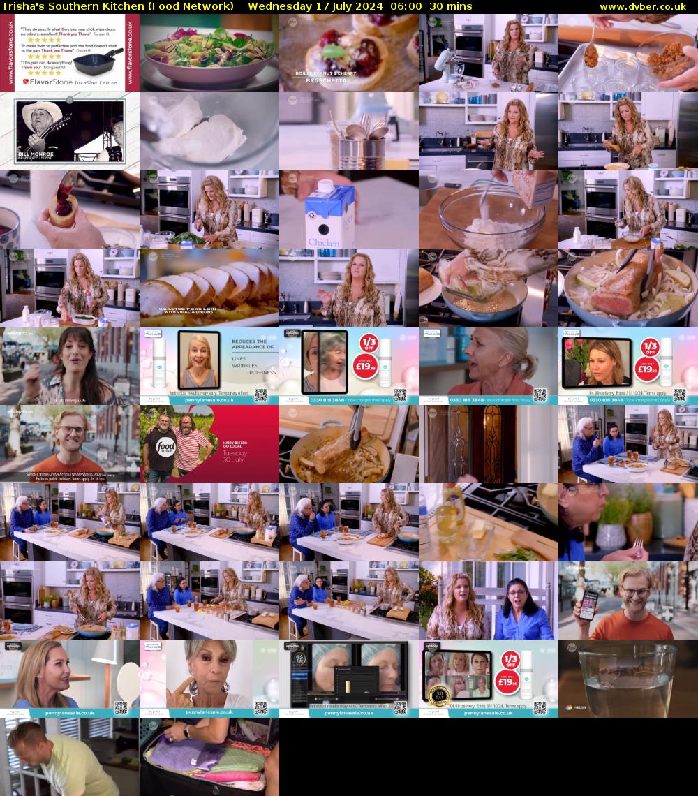 Trisha's Southern Kitchen (Food Network) Wednesday 17 July 2024 06:00 - 06:30