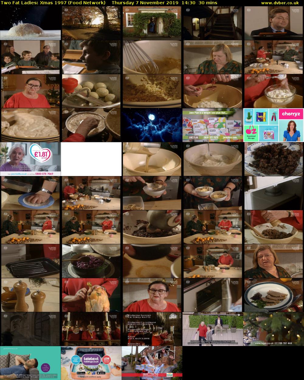 Two Fat Ladies: Xmas 1997 (Food Network) Thursday 7 November 2019 14:30 - 15:00