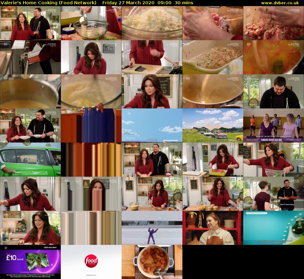 Valerie's Home Cooking (Food Network) Friday 27 March 2020 09:00 - 09:30