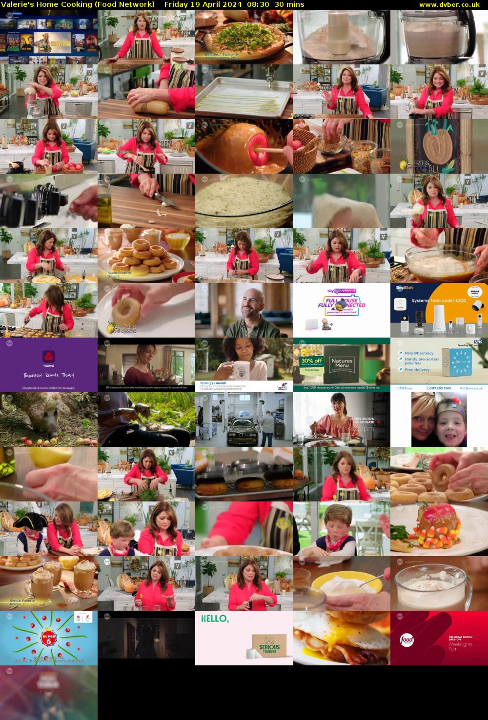 Valerie's Home Cooking (Food Network) Friday 19 April 2024 08:30 - 09:00