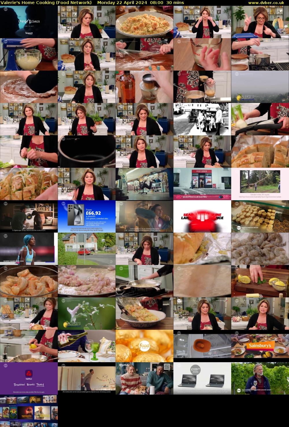 Valerie's Home Cooking (Food Network) Monday 22 April 2024 08:00 - 08:30