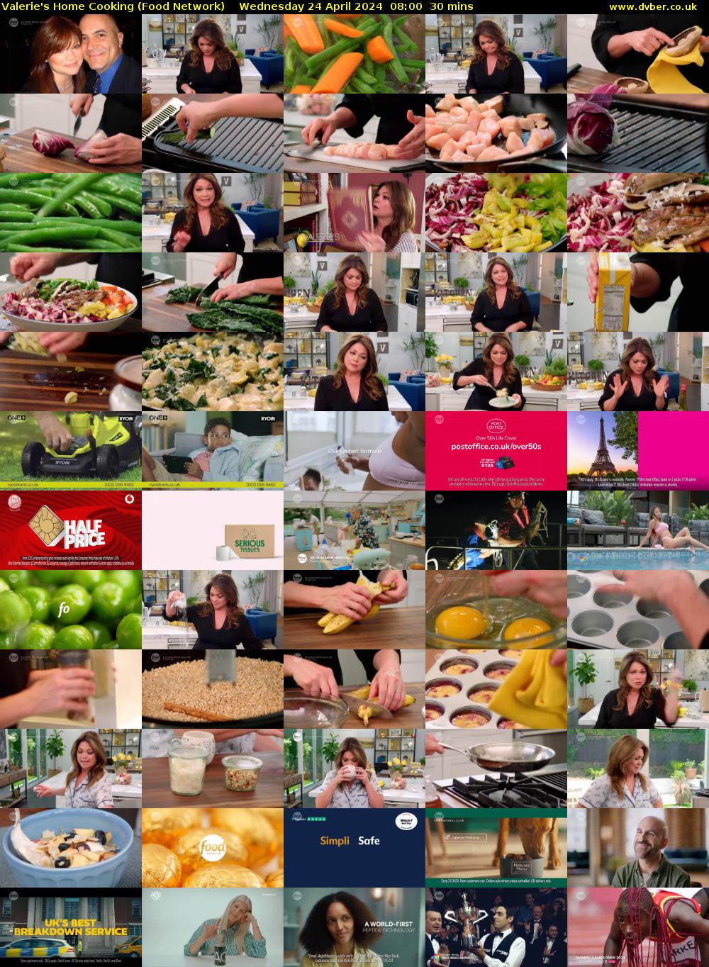 Valerie's Home Cooking (Food Network) Wednesday 24 April 2024 08:00 - 08:30