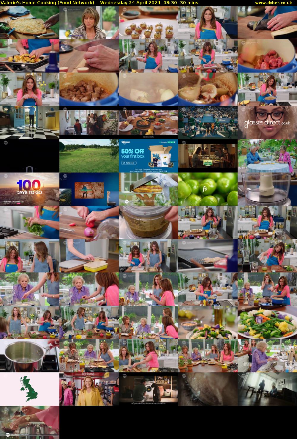 Valerie's Home Cooking (Food Network) Wednesday 24 April 2024 08:30 - 09:00