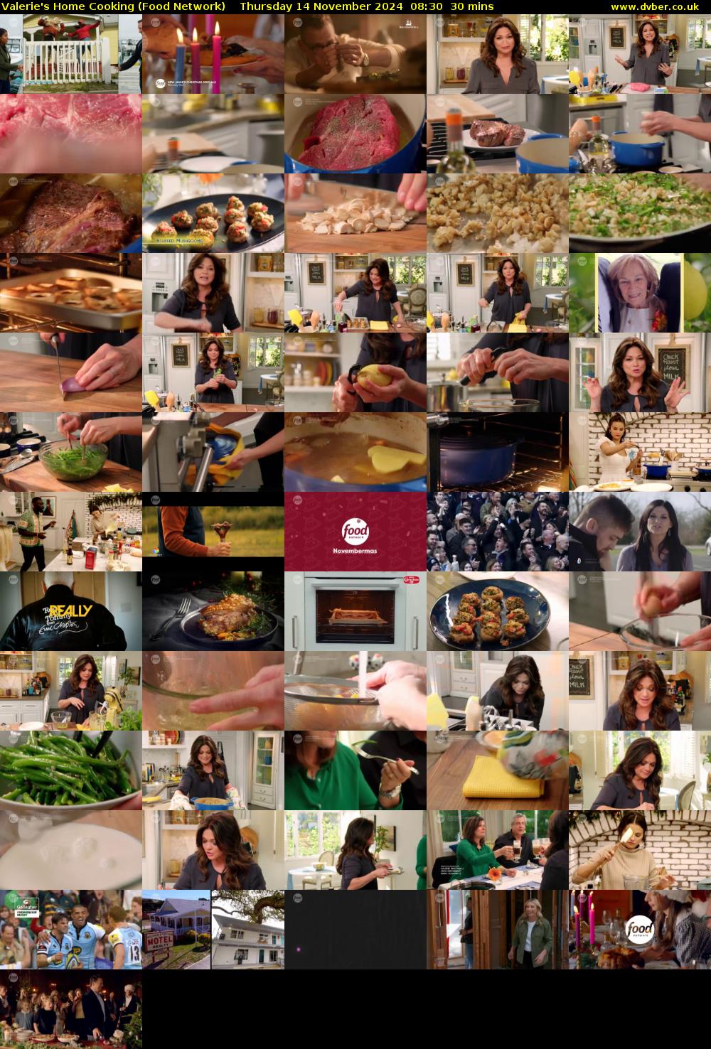 Valerie's Home Cooking (Food Network) Thursday 14 November 2024 08:30 - 09:00