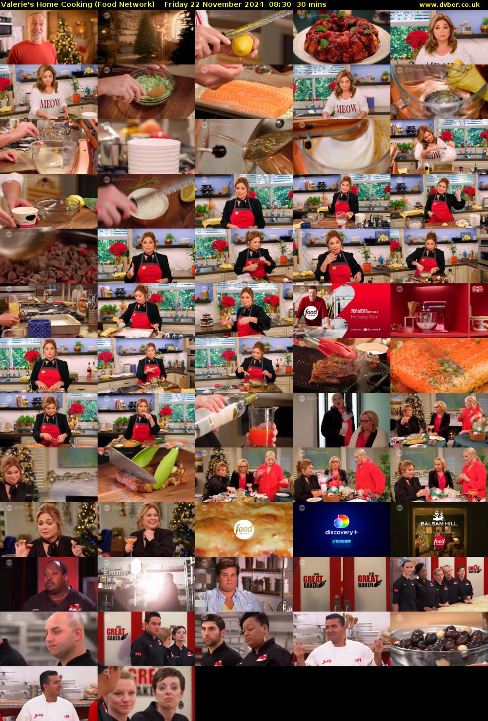 Valerie's Home Cooking (Food Network) Friday 22 November 2024 08:30 - 09:00
