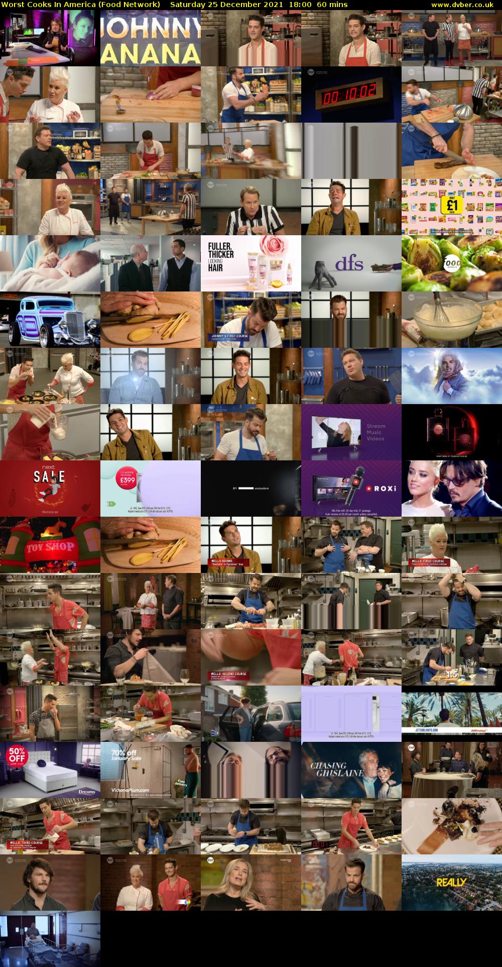 Worst Cooks In America (Food Network) Saturday 25 December 2021 18:00 - 19:00