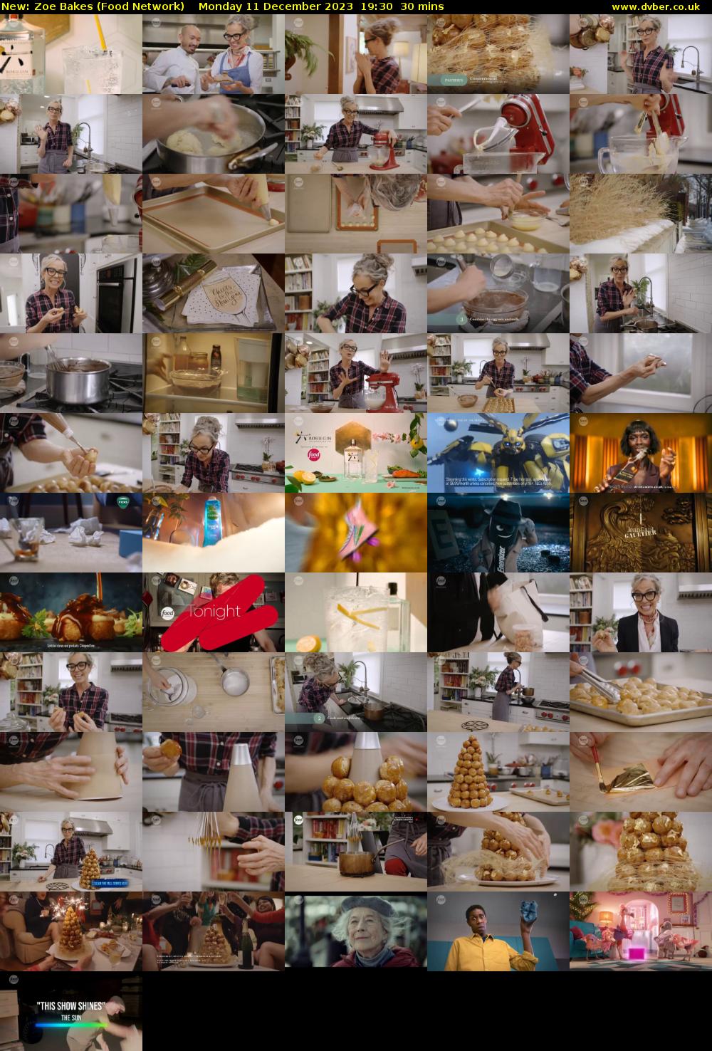 Zoe Bakes (Food Network) Monday 11 December 2023 19:30 - 20:00