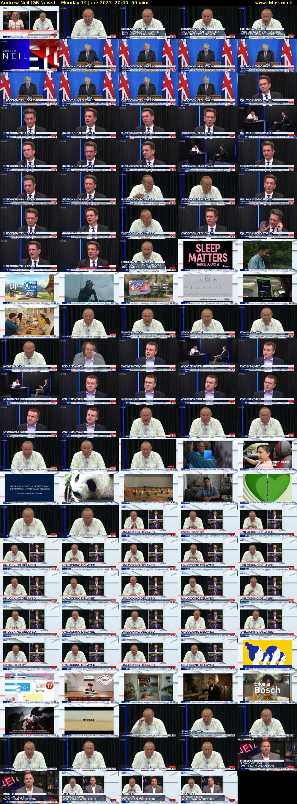 Andrew Neil (GB News) Monday 14 June 2021 20:00 - 21:00