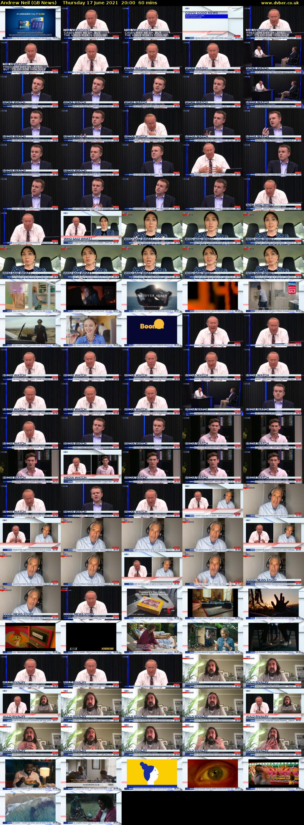 Andrew Neil (GB News) Thursday 17 June 2021 20:00 - 21:00