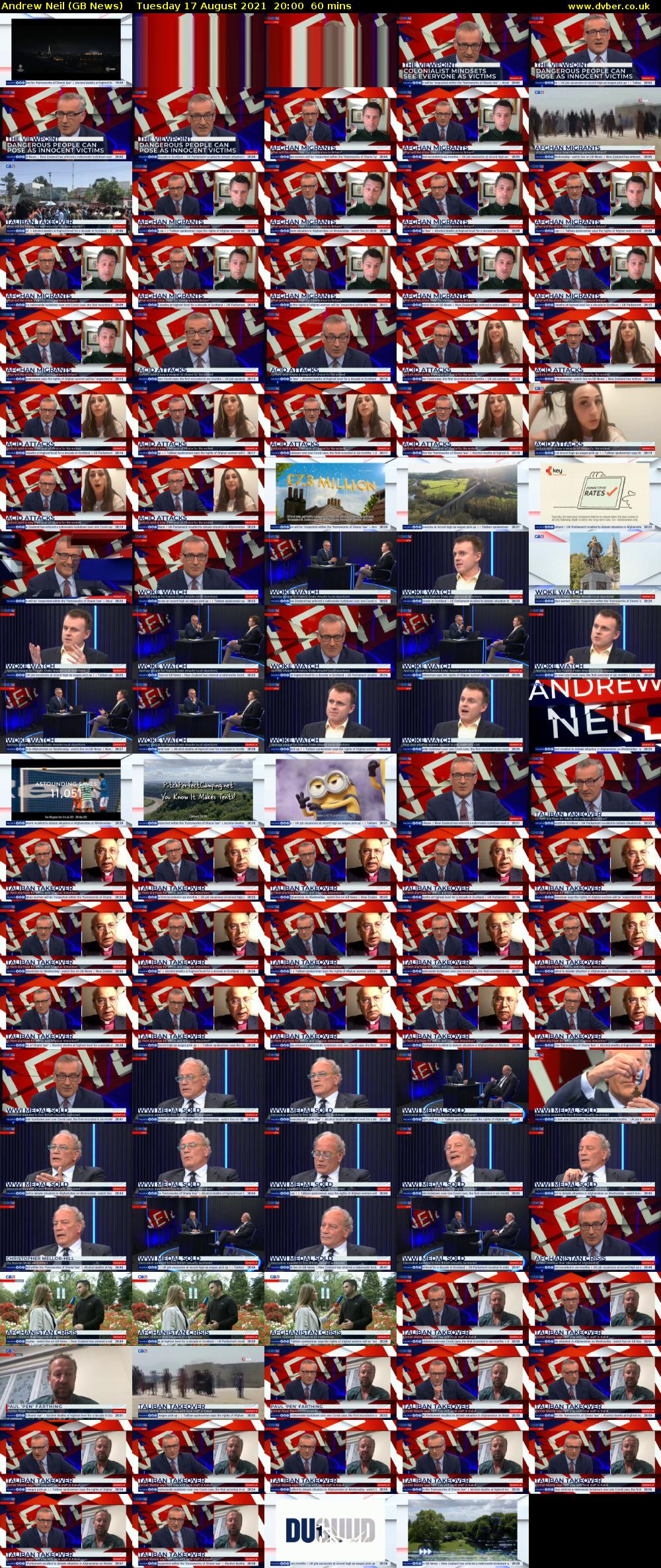 Andrew Neil (GB News) Tuesday 17 August 2021 20:00 - 21:00