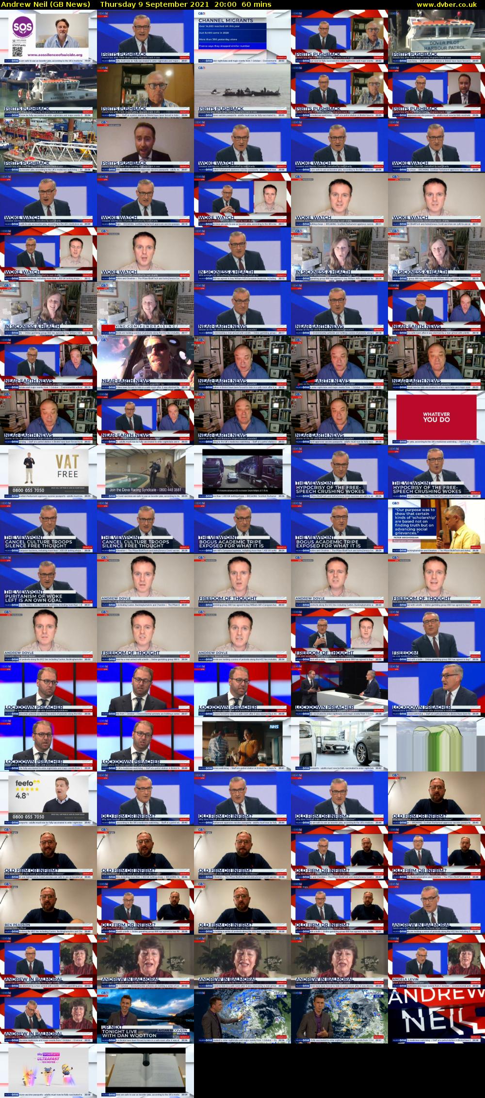 Andrew Neil (GB News) Thursday 9 September 2021 20:00 - 21:00