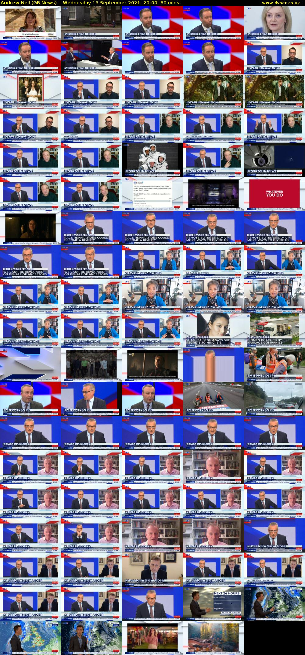 Andrew Neil (GB News) Wednesday 15 September 2021 20:00 - 21:00
