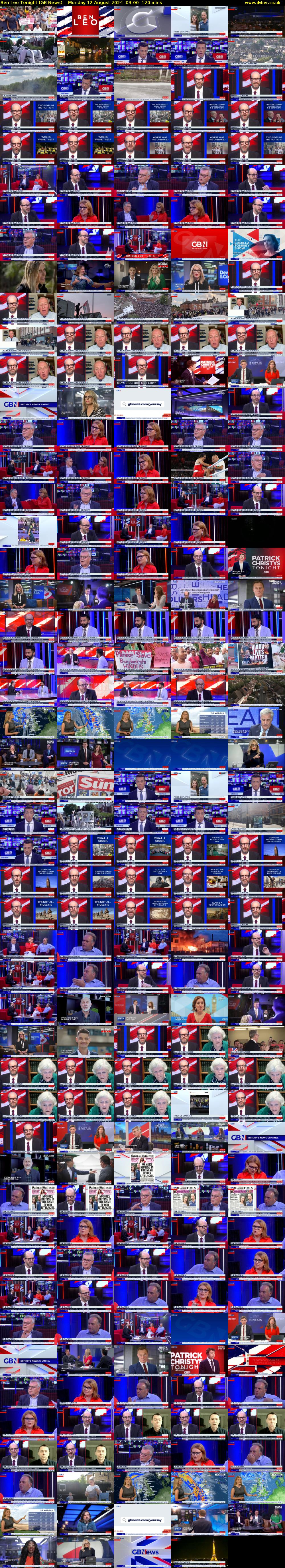 Ben Leo Tonight (GB News) Monday 12 August 2024 03:00 - 05:00
