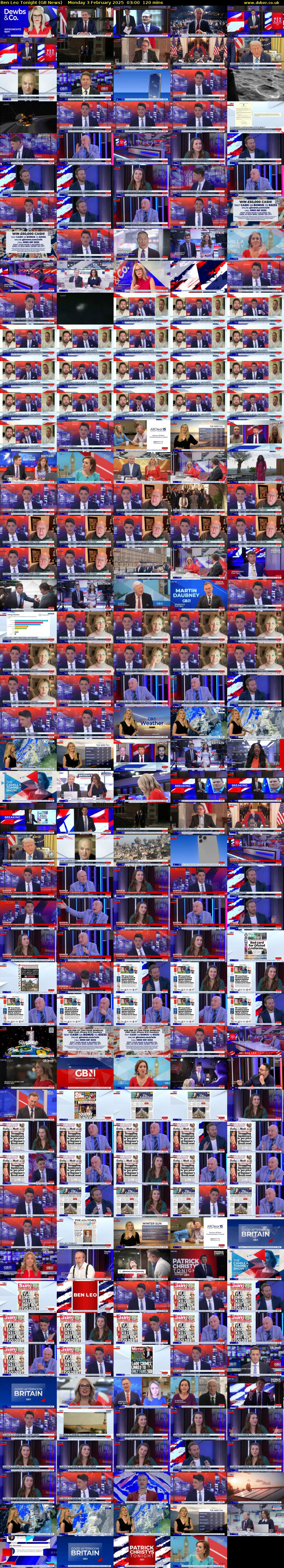 Ben Leo Tonight (GB News) Monday 3 February 2025 03:00 - 05:00
