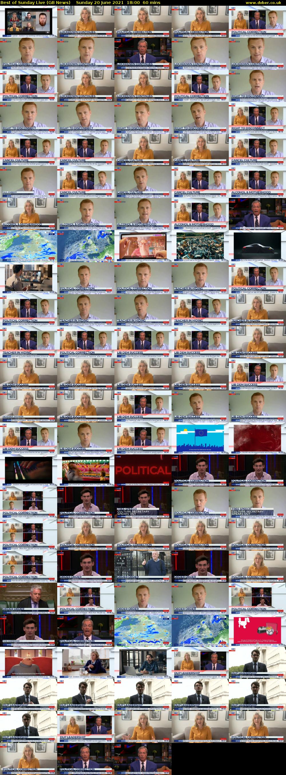 Best of Sunday Live (GB News) Sunday 20 June 2021 18:00 - 19:00