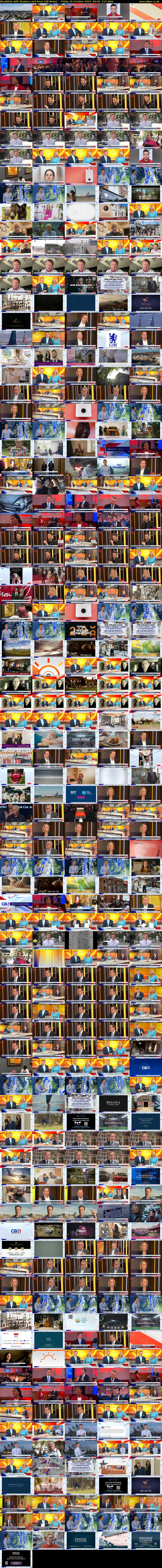 Breakfast with Stephen and Anne (GB News) Friday 18 October 2024 06:00 - 09:30