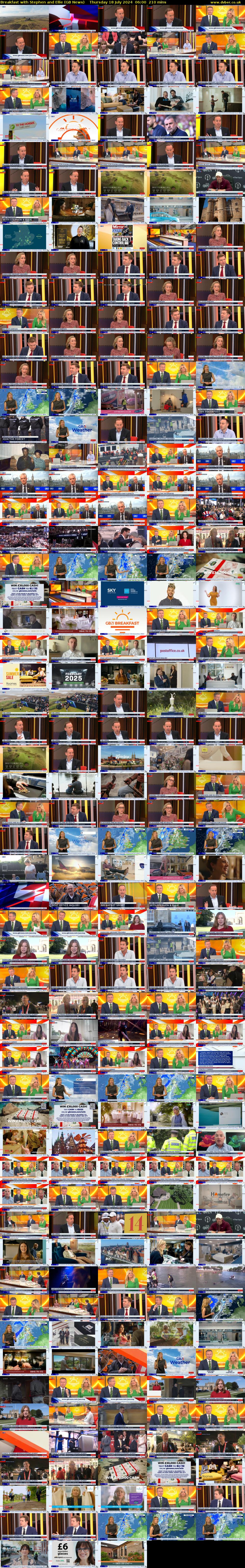 Breakfast with Stephen and Ellie (GB News) Thursday 18 July 2024 06:00 - 09:30