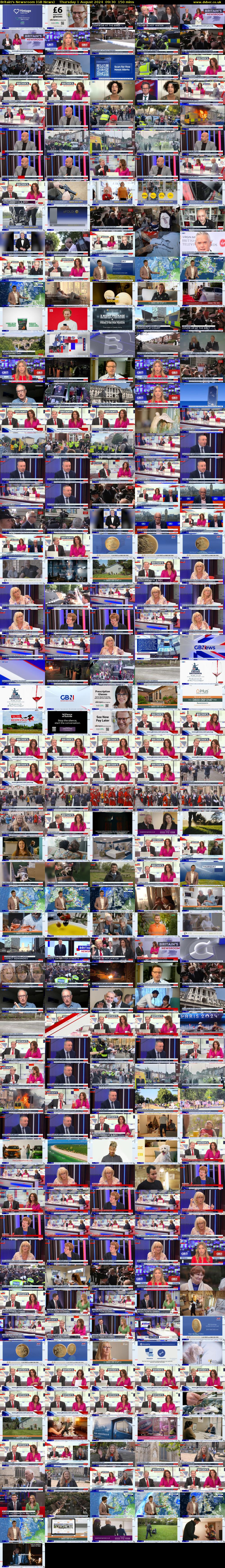 Britain's Newsroom (GB News) Thursday 1 August 2024 09:30 - 12:00