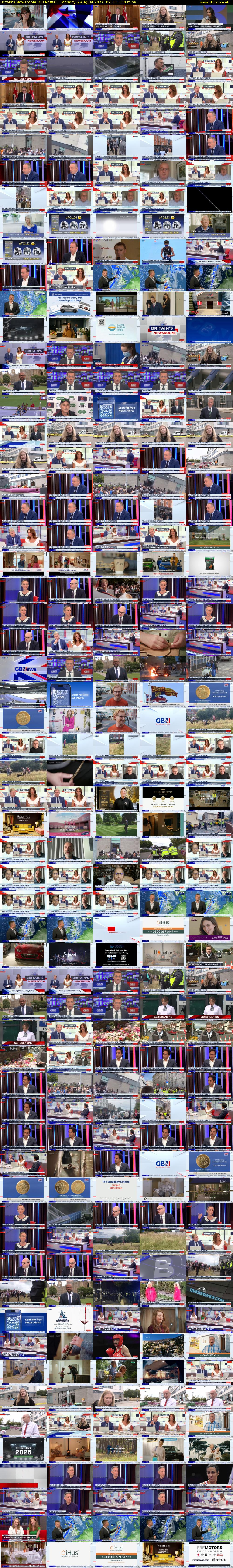 Britain's Newsroom (GB News) Monday 5 August 2024 09:30 - 12:00