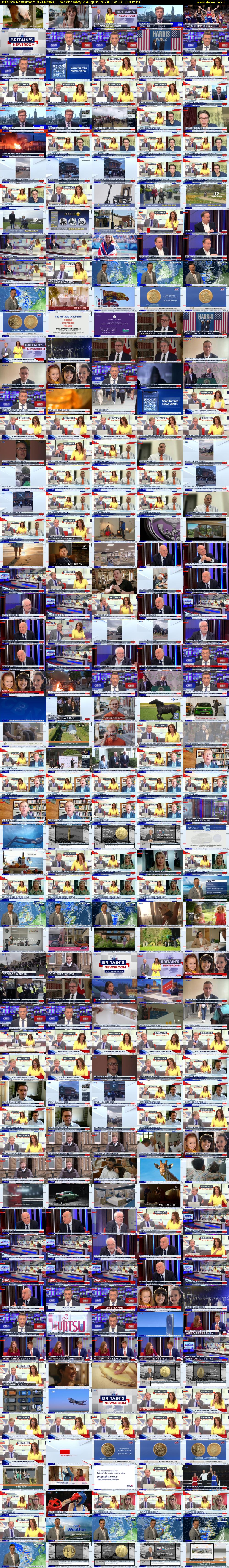 Britain's Newsroom (GB News) Wednesday 7 August 2024 09:30 - 12:00