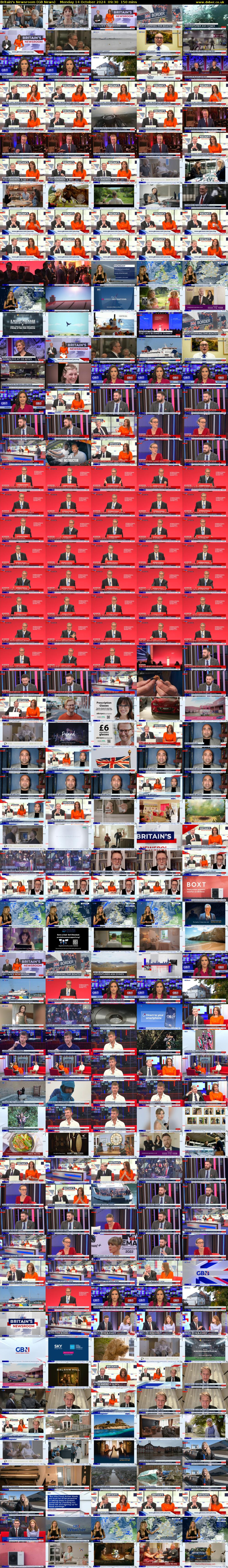 Britain's Newsroom (GB News) Monday 14 October 2024 09:30 - 12:00