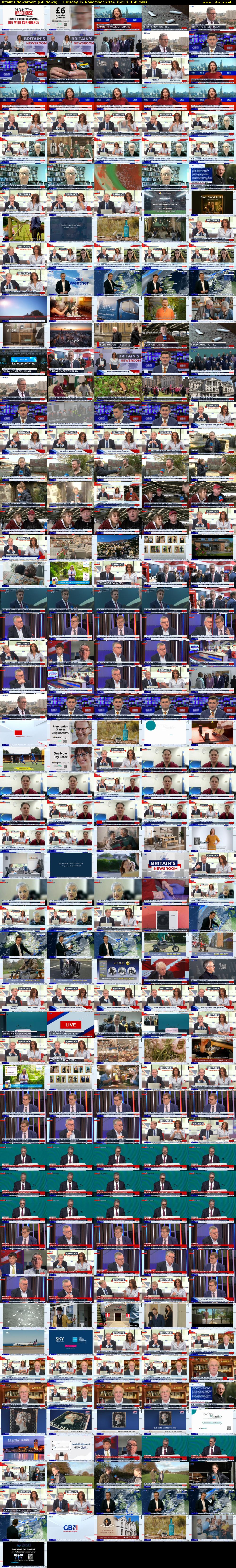 Britain's Newsroom (GB News) Tuesday 12 November 2024 09:30 - 12:00