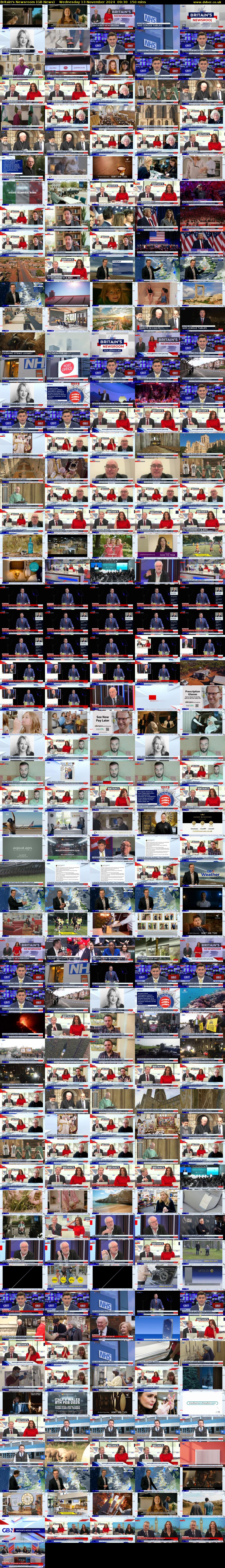 Britain's Newsroom (GB News) Wednesday 13 November 2024 09:30 - 12:00