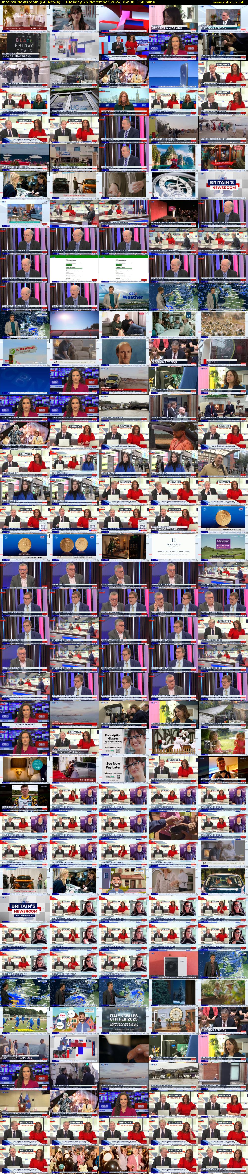 Britain's Newsroom (GB News) Tuesday 26 November 2024 09:30 - 12:00
