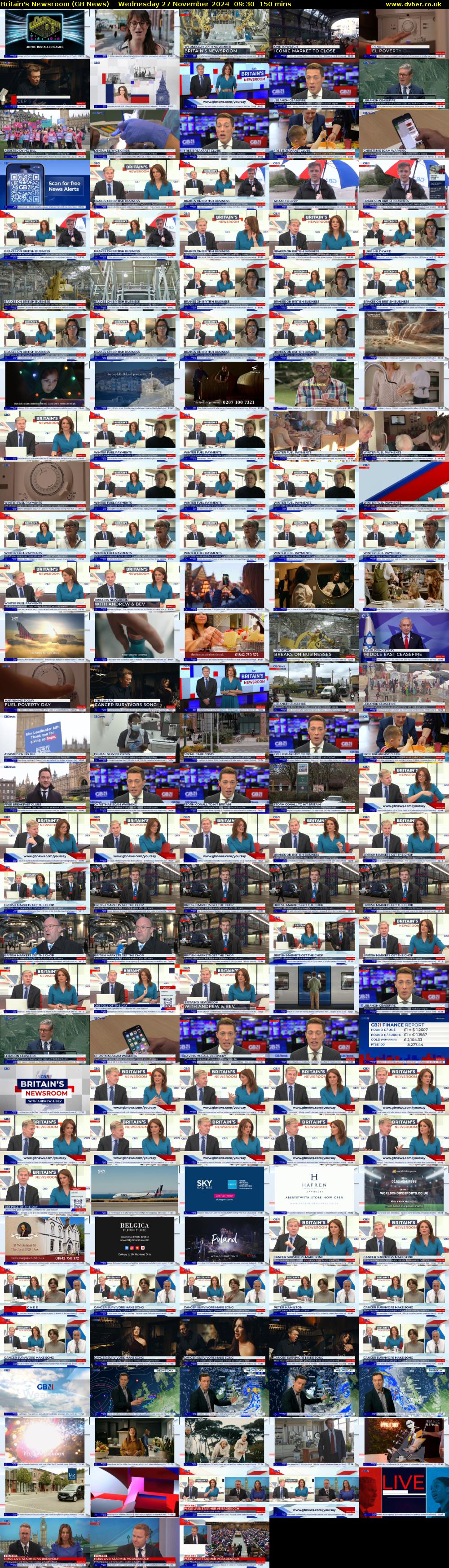 Britain's Newsroom (GB News) Wednesday 27 November 2024 09:30 - 12:00