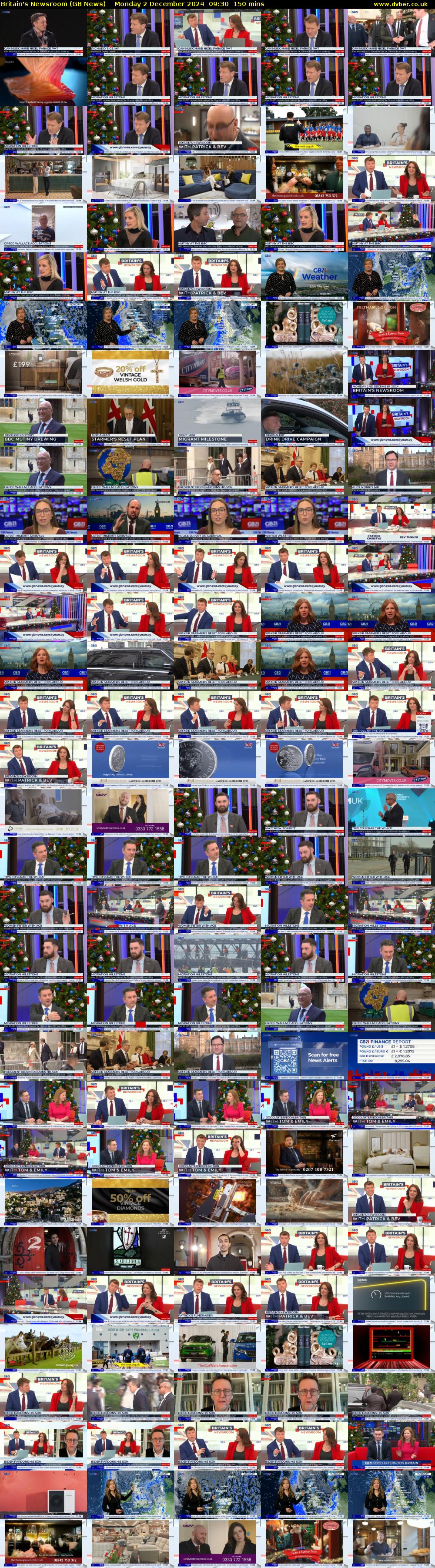 Britain's Newsroom (GB News) Monday 2 December 2024 09:30 - 12:00