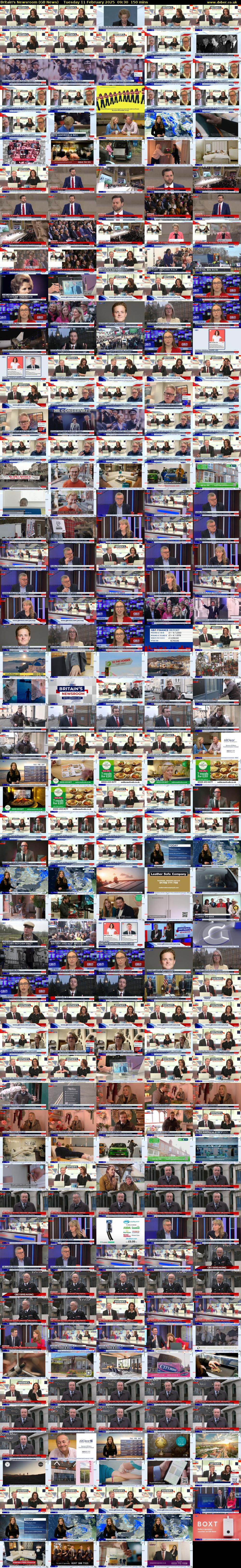 Britain's Newsroom (GB News) Tuesday 11 February 2025 09:30 - 12:00