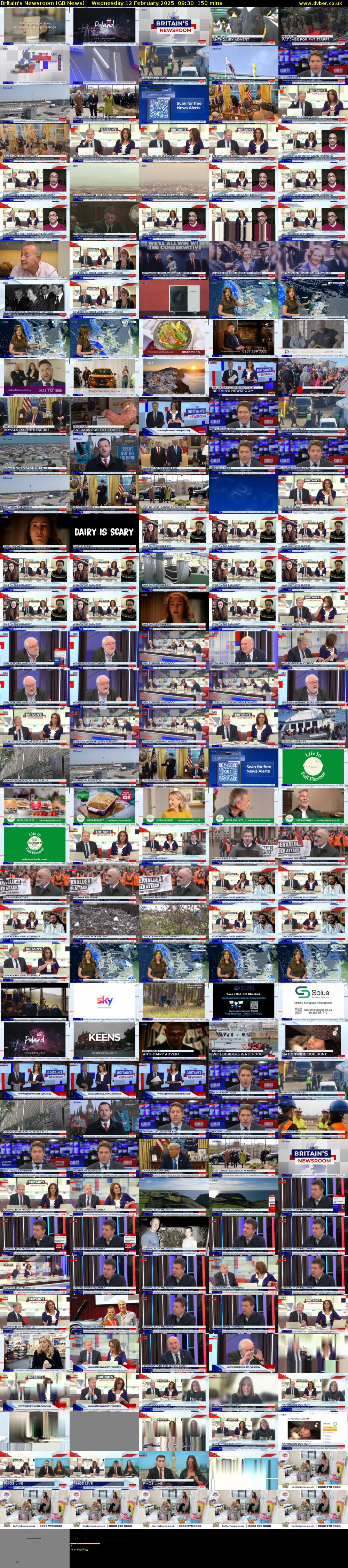 Britain's Newsroom (GB News) Wednesday 12 February 2025 09:30 - 12:00