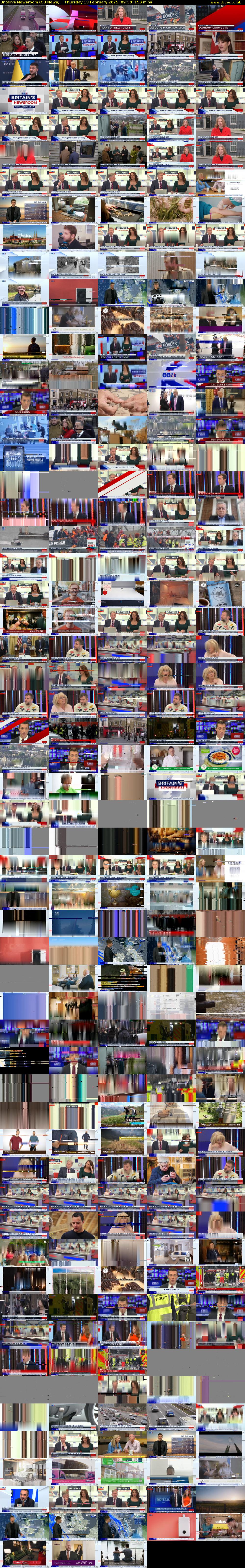 Britain's Newsroom (GB News) Thursday 13 February 2025 09:30 - 12:00