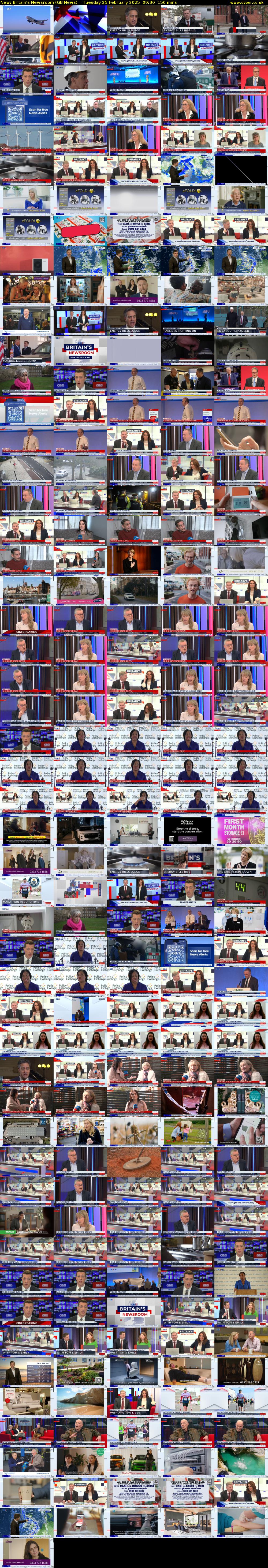 Britain's Newsroom (GB News) Tuesday 25 February 2025 09:30 - 12:00