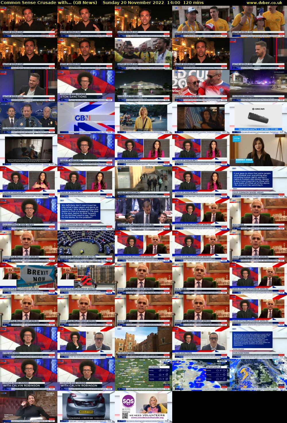 Common Sense Crusade with... (GB News) Sunday 20 November 2022 14:00 - 16:00
