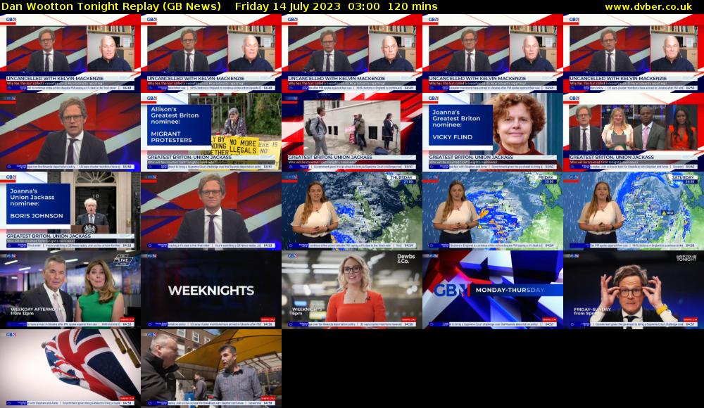 Dan Wootton Tonight Replay (GB News) Friday 14 July 2023 03:00 - 05:00