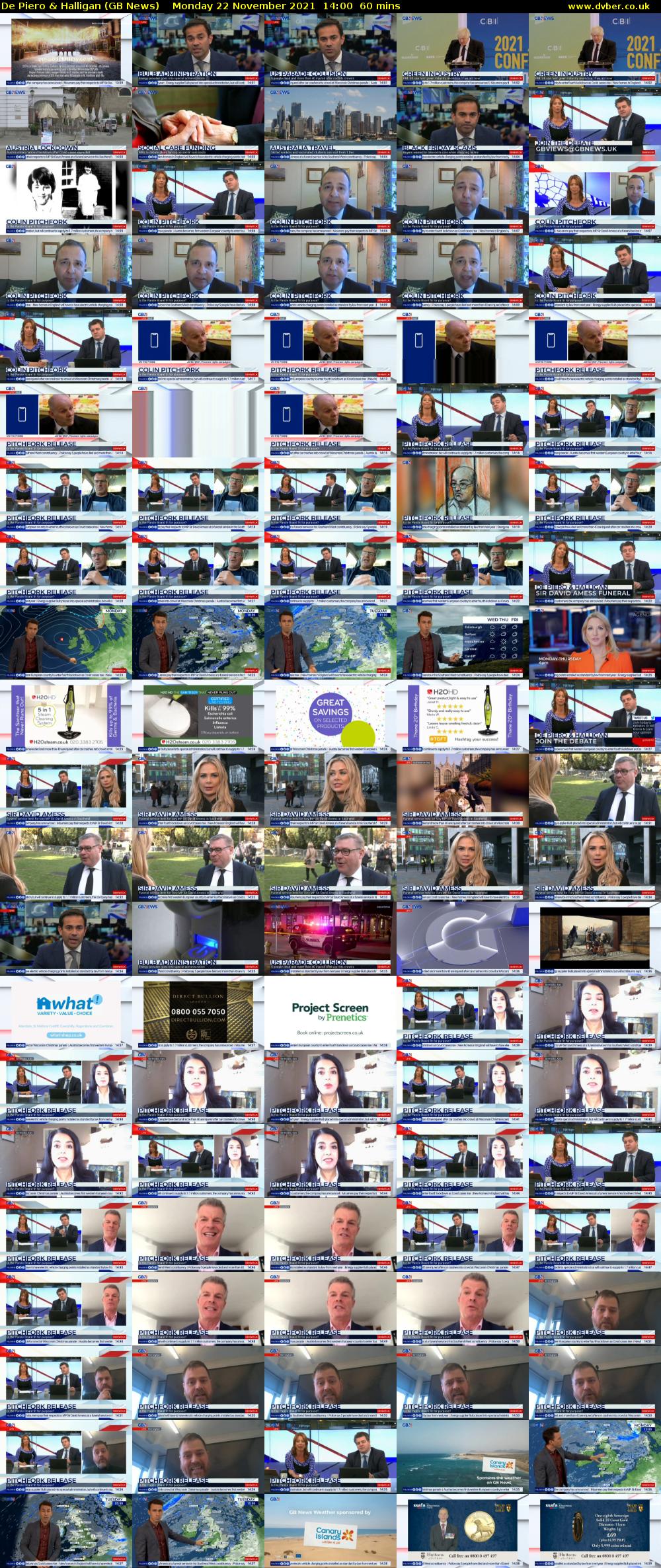 De Piero & Halligan (GB News) Monday 22 November 2021 14:00 - 15:00