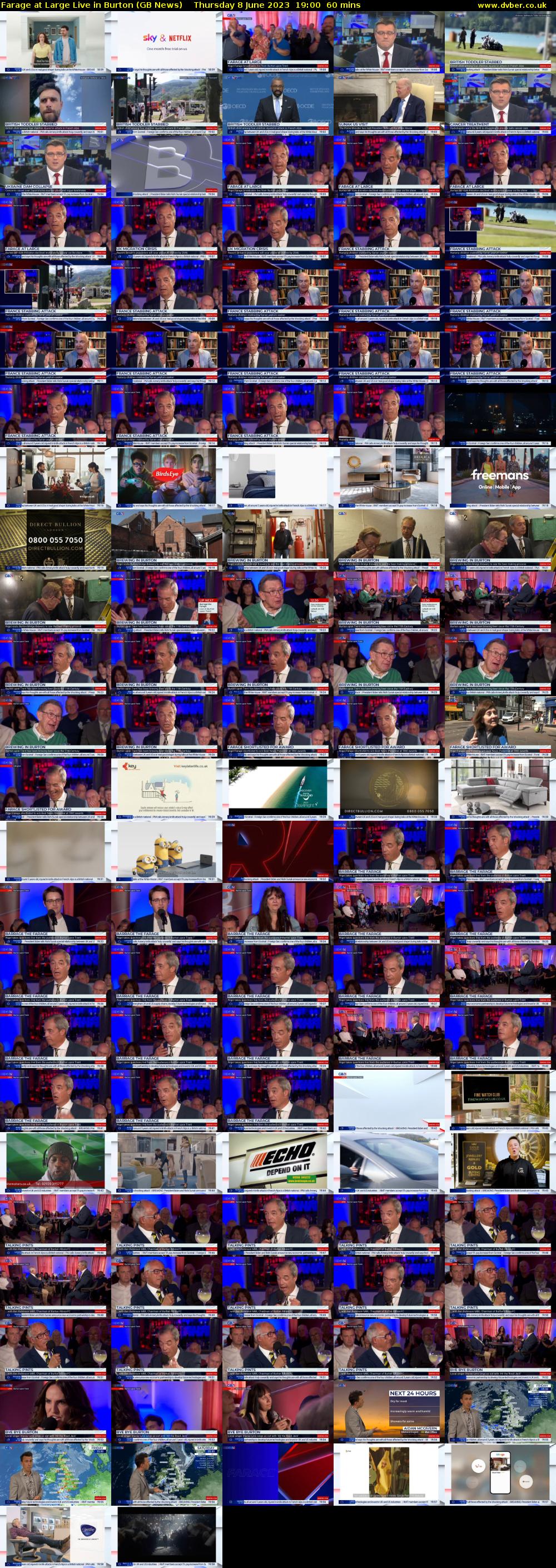 Farage at Large Live in Burton (GB News) Thursday 8 June 2023 19:00 - 20:00