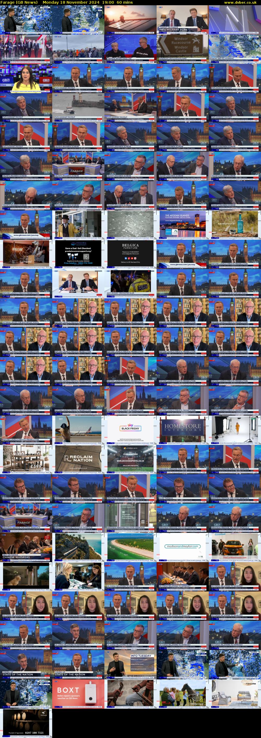 Farage (GB News) Monday 18 November 2024 19:00 - 20:00