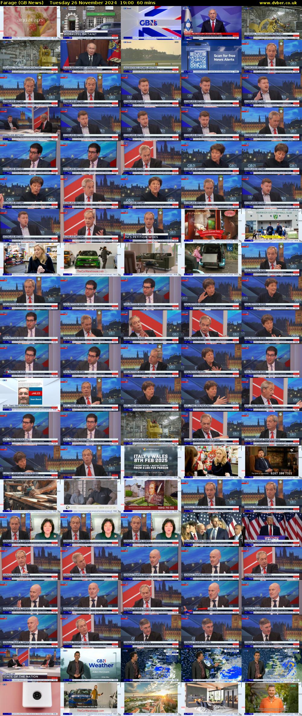 Farage (GB News) Tuesday 26 November 2024 19:00 - 20:00