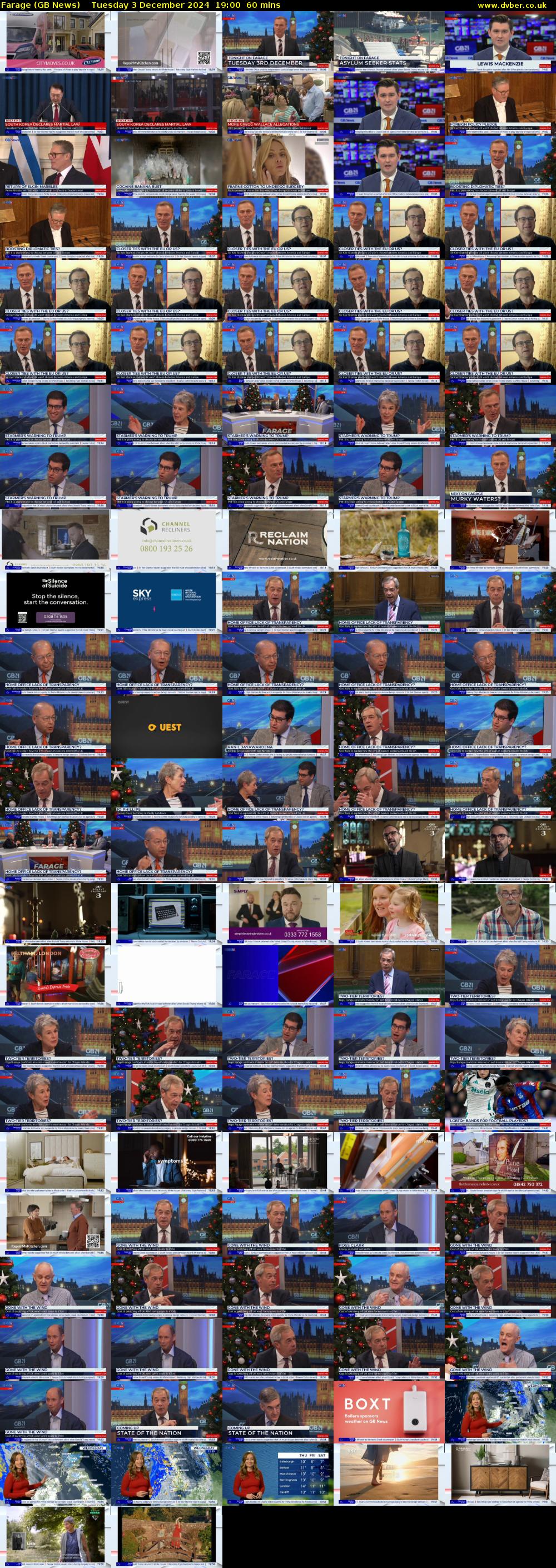 Farage (GB News) Tuesday 3 December 2024 19:00 - 20:00
