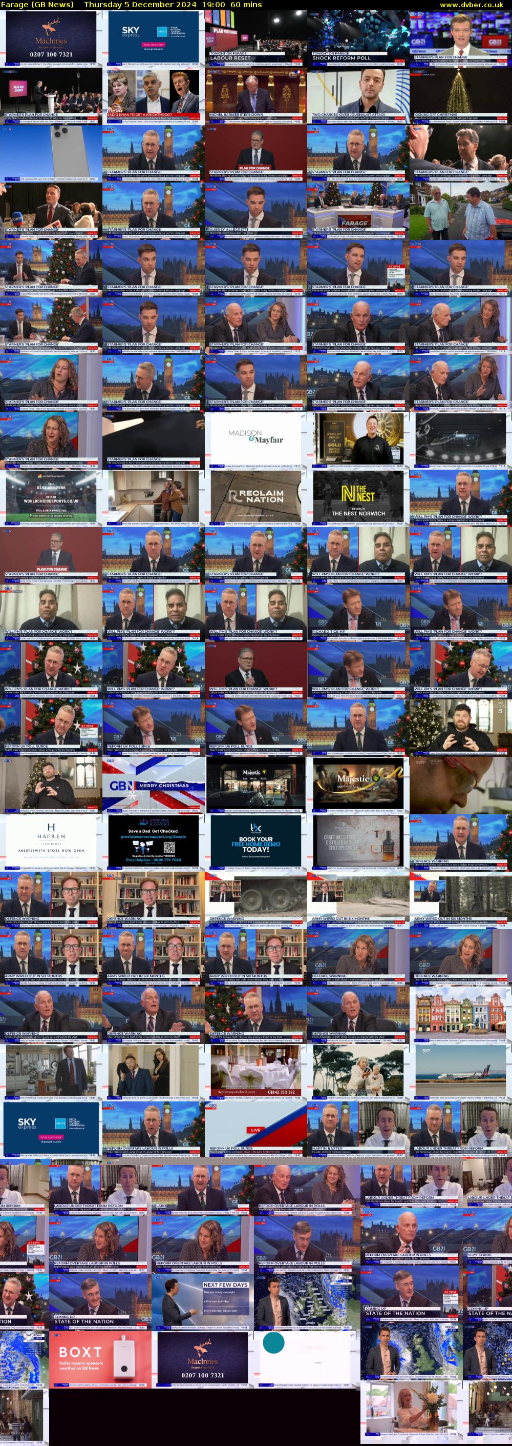 Farage (GB News) Thursday 5 December 2024 19:00 - 20:00