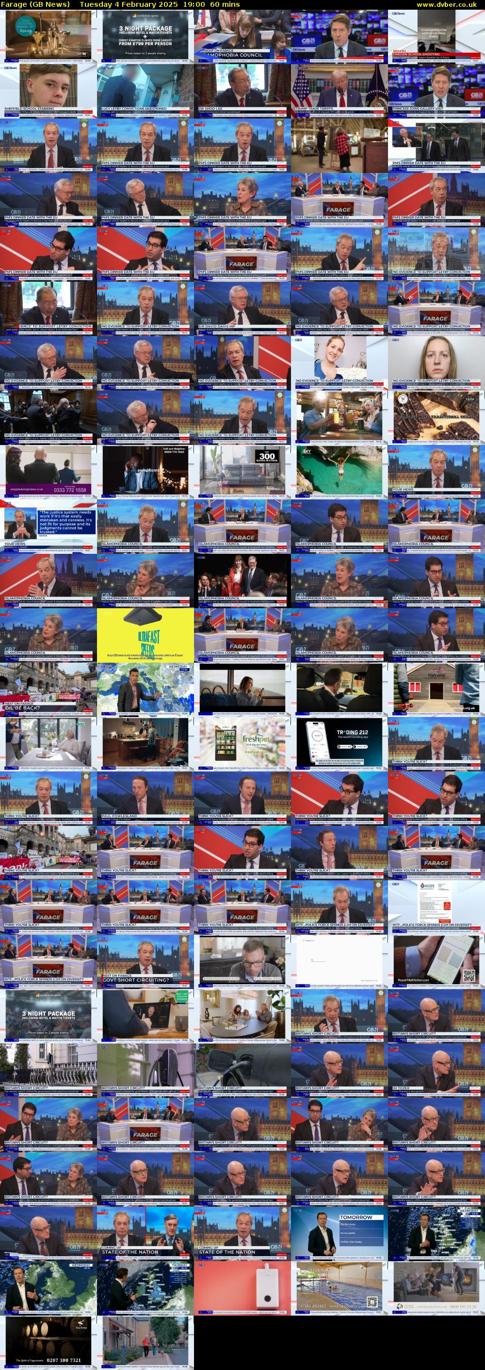 Farage (GB News) Tuesday 4 February 2025 19:00 - 20:00